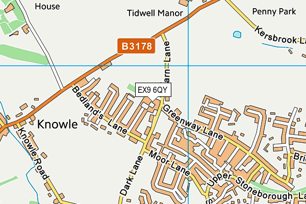 EX9 6QY map - OS VectorMap District (Ordnance Survey)