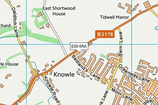 EX9 6RA map - OS VectorMap District (Ordnance Survey)