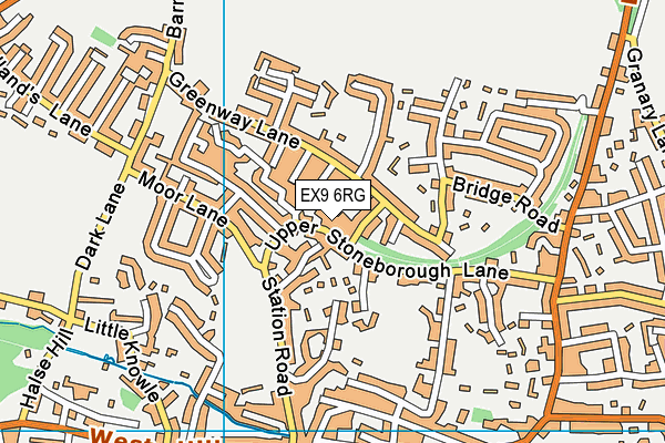 EX9 6RG map - OS VectorMap District (Ordnance Survey)