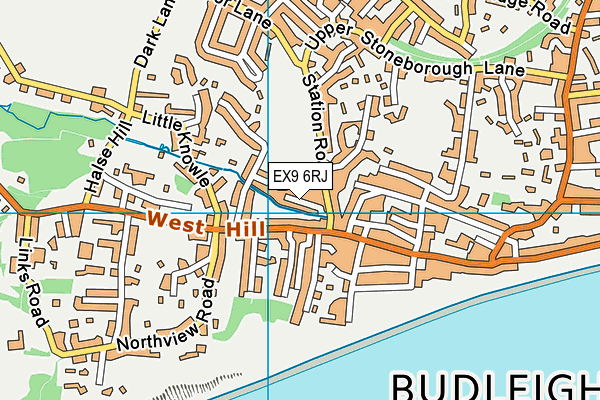 EX9 6RJ map - OS VectorMap District (Ordnance Survey)