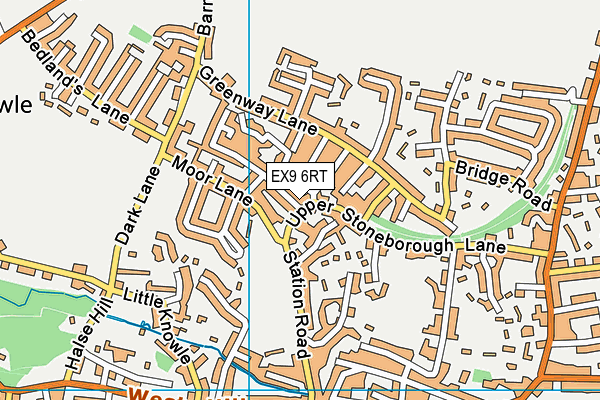 EX9 6RT map - OS VectorMap District (Ordnance Survey)
