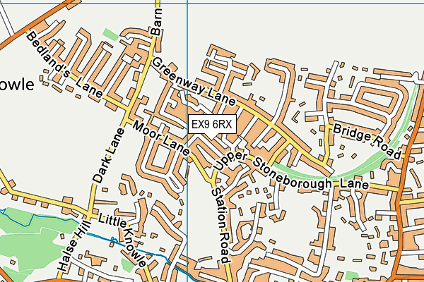 EX9 6RX map - OS VectorMap District (Ordnance Survey)