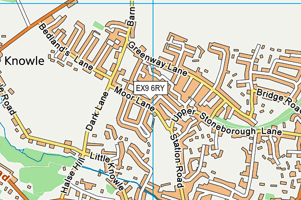EX9 6RY map - OS VectorMap District (Ordnance Survey)