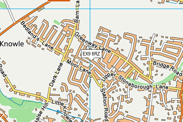 EX9 6RZ map - OS VectorMap District (Ordnance Survey)
