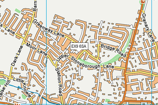 EX9 6SA map - OS VectorMap District (Ordnance Survey)