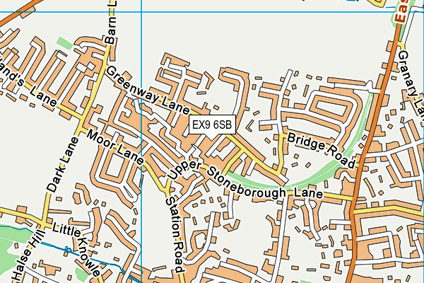 EX9 6SB map - OS VectorMap District (Ordnance Survey)