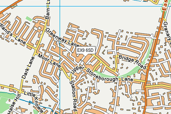 EX9 6SD map - OS VectorMap District (Ordnance Survey)