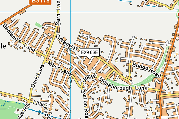 EX9 6SE map - OS VectorMap District (Ordnance Survey)