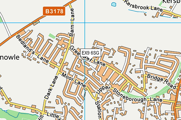 Budleigh Salterton Football Club map (EX9 6SG) - OS VectorMap District (Ordnance Survey)