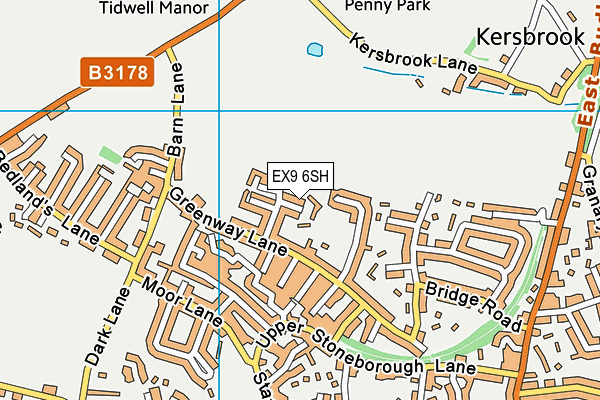 EX9 6SH map - OS VectorMap District (Ordnance Survey)