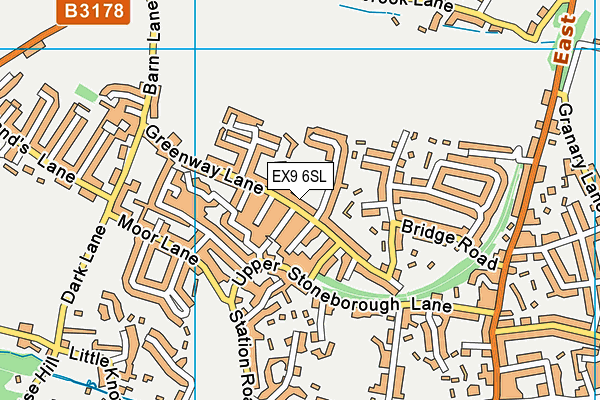 EX9 6SL map - OS VectorMap District (Ordnance Survey)