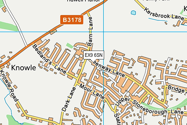 EX9 6SN map - OS VectorMap District (Ordnance Survey)