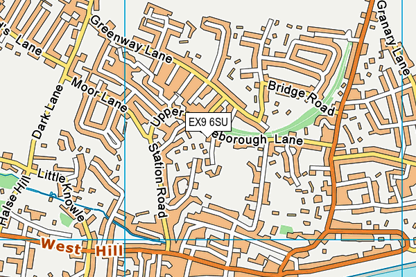 EX9 6SU map - OS VectorMap District (Ordnance Survey)