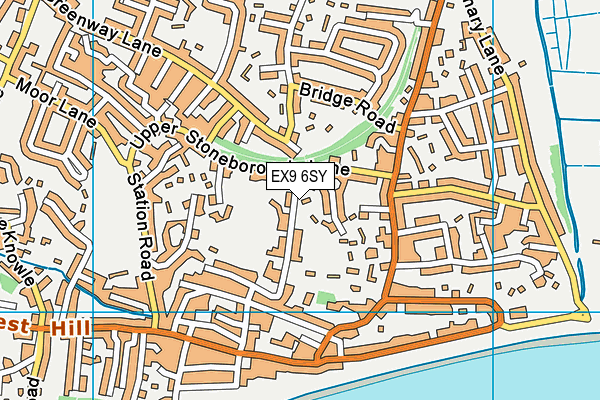 Budleigh Salterton Games Club map (EX9 6SY) - OS VectorMap District (Ordnance Survey)