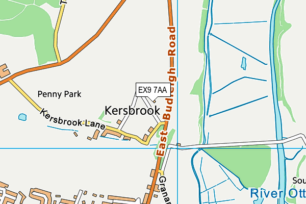 EX9 7AA map - OS VectorMap District (Ordnance Survey)