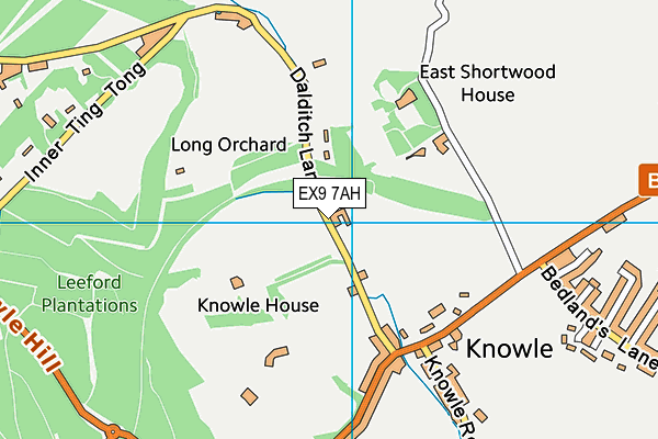 EX9 7AH map - OS VectorMap District (Ordnance Survey)