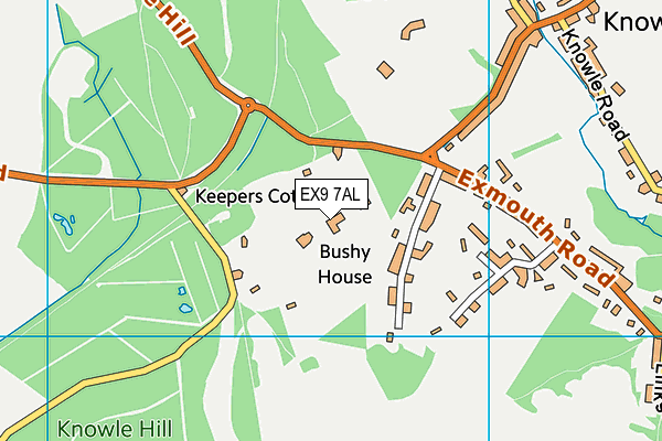 EX9 7AL map - OS VectorMap District (Ordnance Survey)