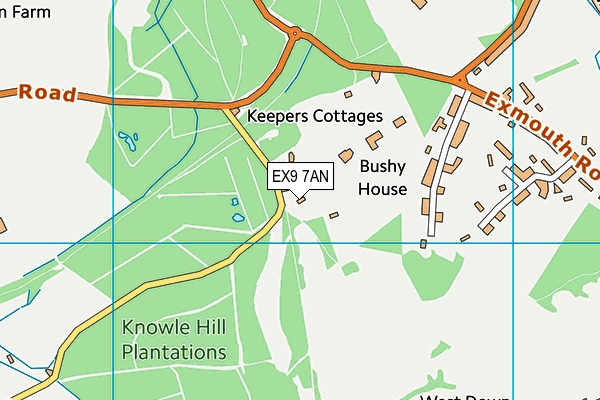 EX9 7AN map - OS VectorMap District (Ordnance Survey)