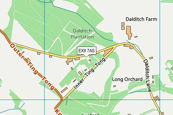 EX9 7AS map - OS VectorMap District (Ordnance Survey)