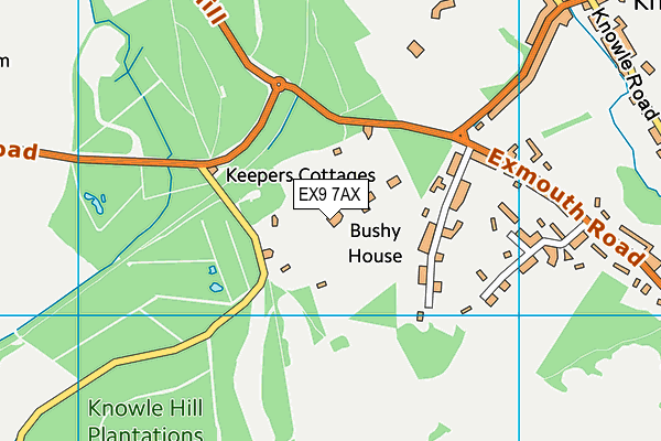EX9 7AX map - OS VectorMap District (Ordnance Survey)