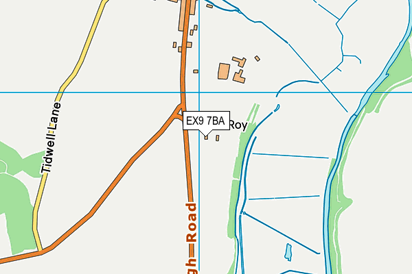 Budleigh Salterton Cricket Club map (EX9 7BA) - OS VectorMap District (Ordnance Survey)