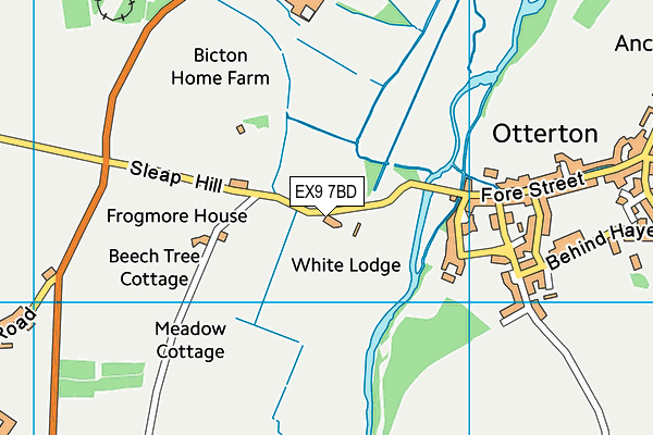 EX9 7BD map - OS VectorMap District (Ordnance Survey)