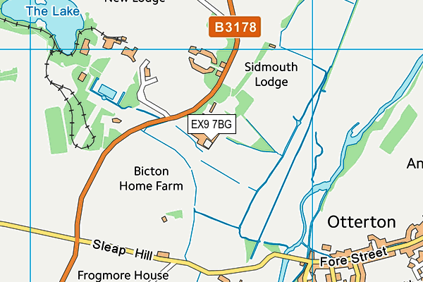 EX9 7BG map - OS VectorMap District (Ordnance Survey)