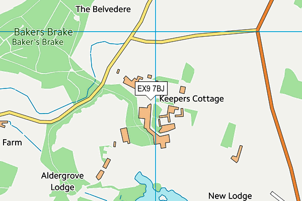EX9 7BJ map - OS VectorMap District (Ordnance Survey)