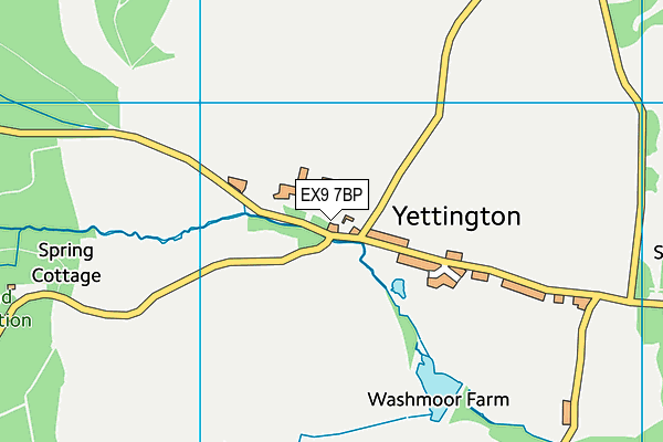 EX9 7BP map - OS VectorMap District (Ordnance Survey)