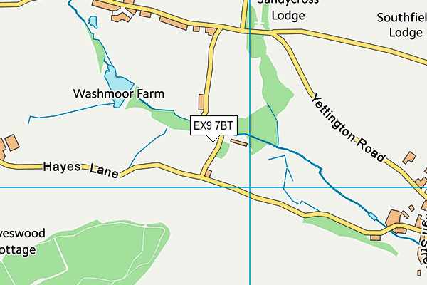 EX9 7BT map - OS VectorMap District (Ordnance Survey)