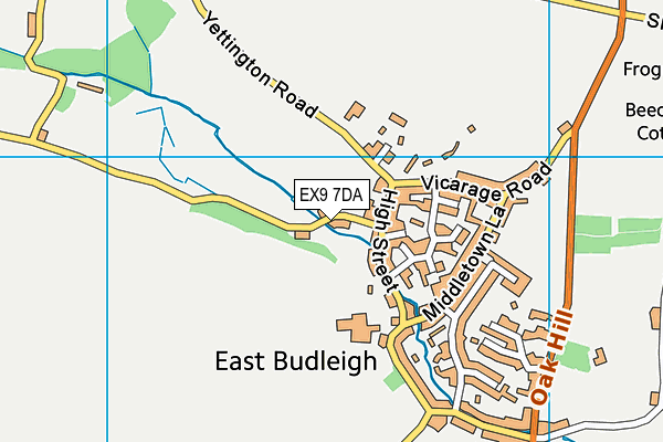 EX9 7DA map - OS VectorMap District (Ordnance Survey)