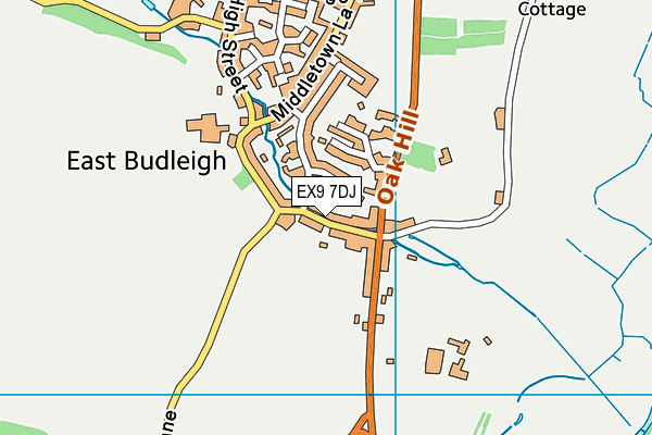 EX9 7DJ map - OS VectorMap District (Ordnance Survey)