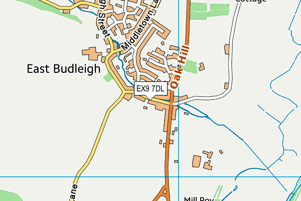 EX9 7DL map - OS VectorMap District (Ordnance Survey)