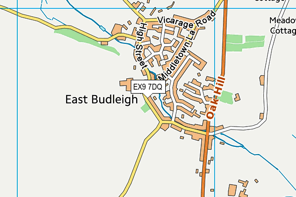 EX9 7DQ map - OS VectorMap District (Ordnance Survey)