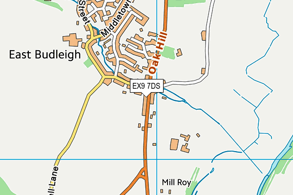 EX9 7DS map - OS VectorMap District (Ordnance Survey)