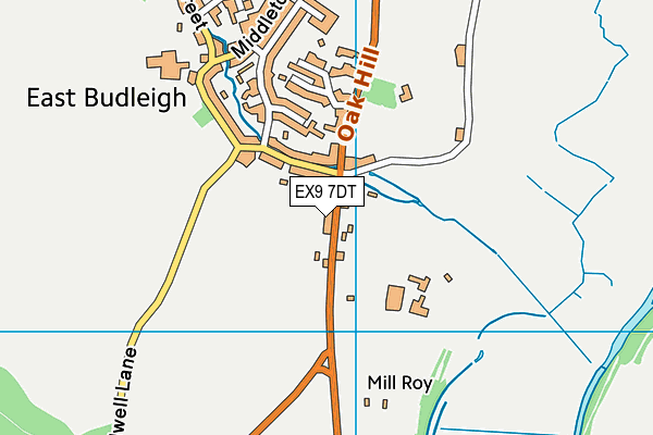 EX9 7DT map - OS VectorMap District (Ordnance Survey)