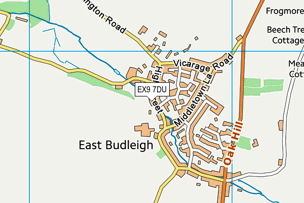 EX9 7DU map - OS VectorMap District (Ordnance Survey)