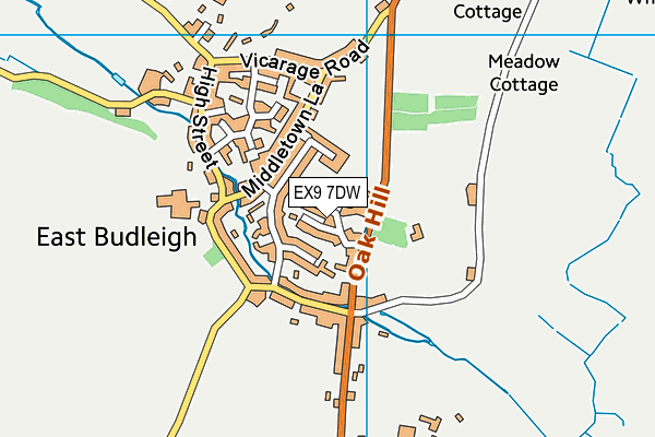 EX9 7DW map - OS VectorMap District (Ordnance Survey)