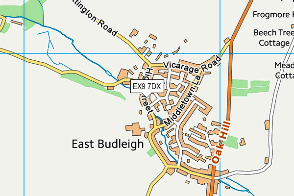 EX9 7DX map - OS VectorMap District (Ordnance Survey)