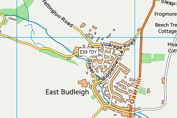 EX9 7DY map - OS VectorMap District (Ordnance Survey)