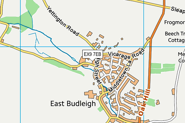 EX9 7EB map - OS VectorMap District (Ordnance Survey)