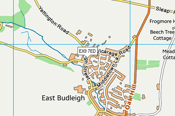 EX9 7ED map - OS VectorMap District (Ordnance Survey)