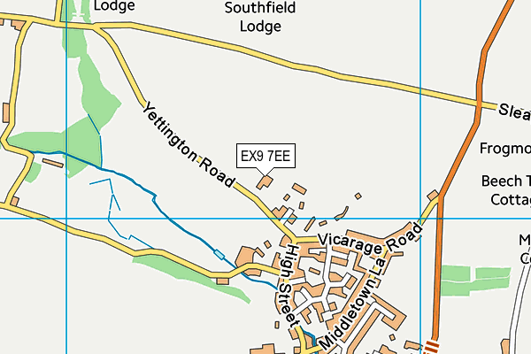 EX9 7EE map - OS VectorMap District (Ordnance Survey)