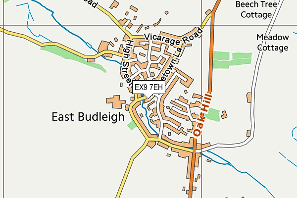 EX9 7EH map - OS VectorMap District (Ordnance Survey)
