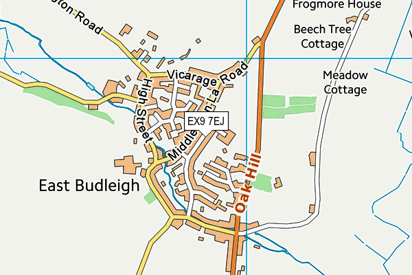 EX9 7EJ map - OS VectorMap District (Ordnance Survey)