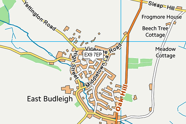 EX9 7EP map - OS VectorMap District (Ordnance Survey)