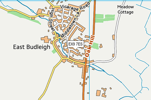 EX9 7ES map - OS VectorMap District (Ordnance Survey)