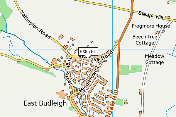 EX9 7ET map - OS VectorMap District (Ordnance Survey)