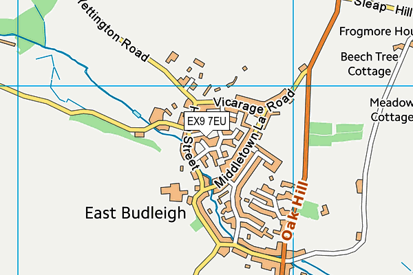 EX9 7EU map - OS VectorMap District (Ordnance Survey)