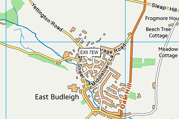 EX9 7EW map - OS VectorMap District (Ordnance Survey)